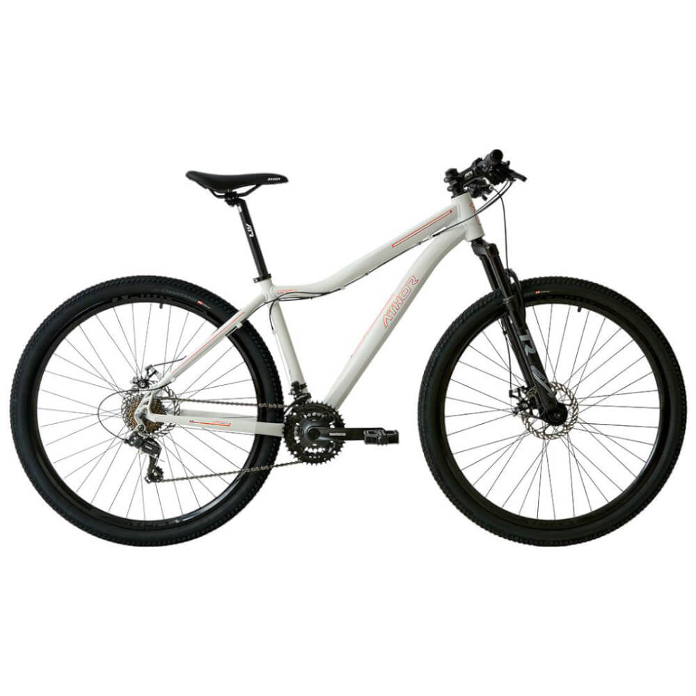 Bicicleta Athor Orion Alumínio Aro 29 Shimano Freio a Disco 21 Marchas - Branco