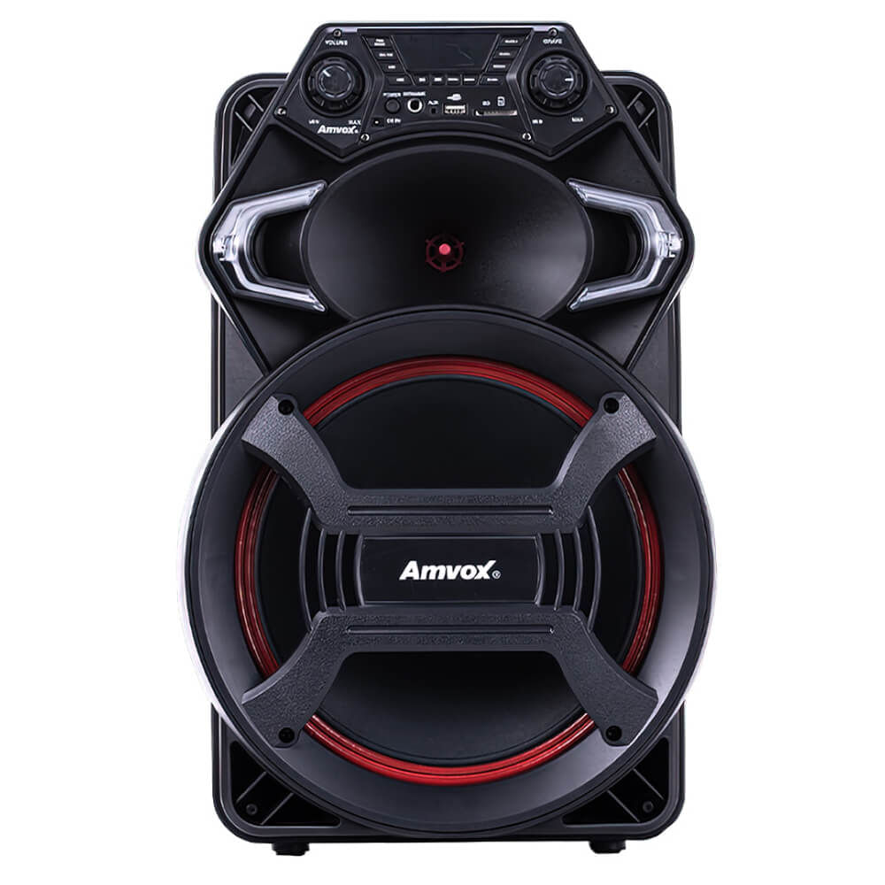Caixa de Som Amplificada ACA550 Strondo II Amvox 550W com LED Bluetooth Bivolt