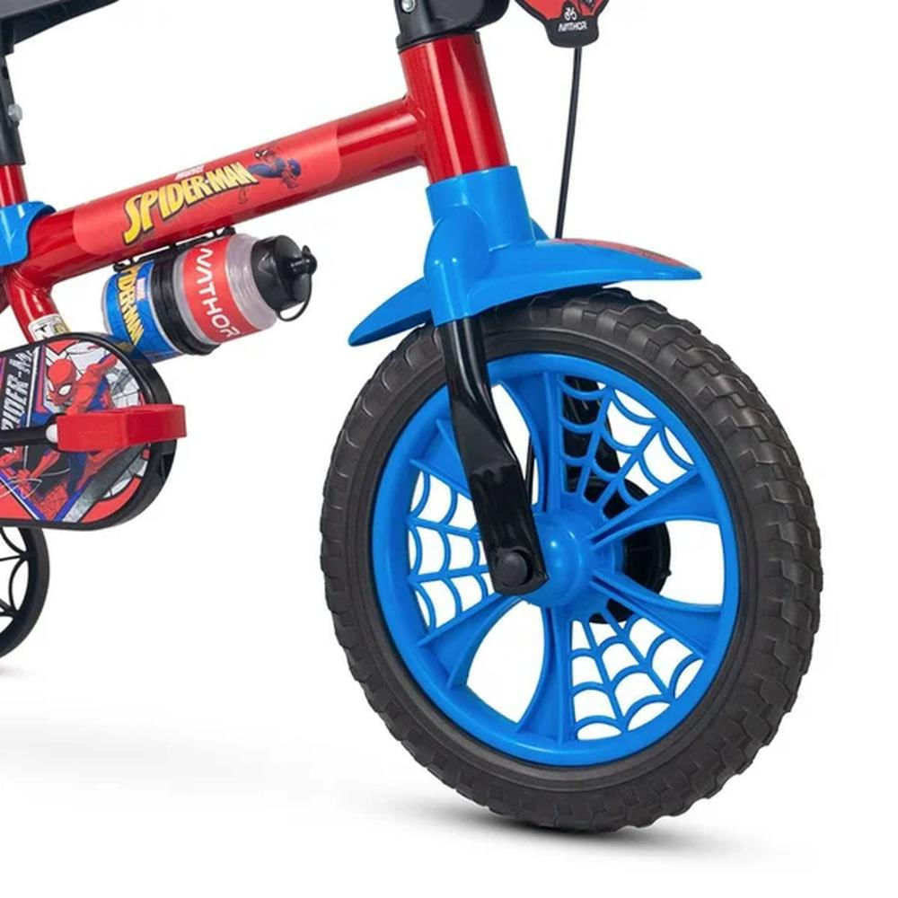 Bicicleta Aro 12 Infantil Homem Aranha Com Rodinhas - Nathor