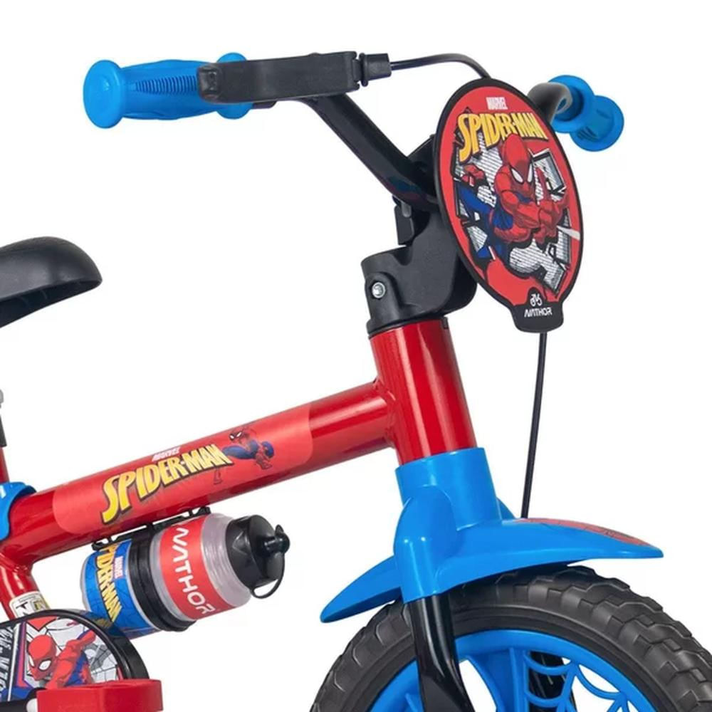 Bicicleta Aro 12 Infantil Homem Aranha Com Rodinhas - Nathor