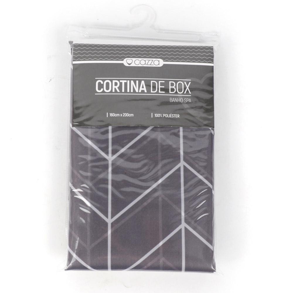 Cortina Box 160x200 Poliéster Nordic Cazza Cinza