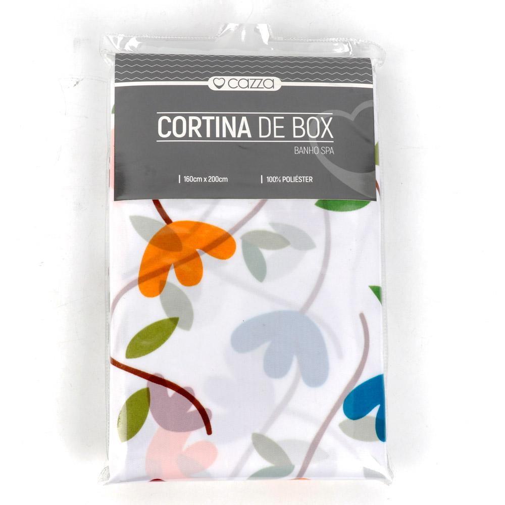 Cortina Box 160x200 Poliéster Jardineira Cazza Branca