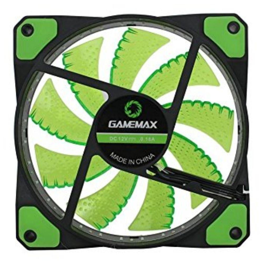 Fan Gamemax para PC Gamer GF12G 12CM Verde 32 LED
