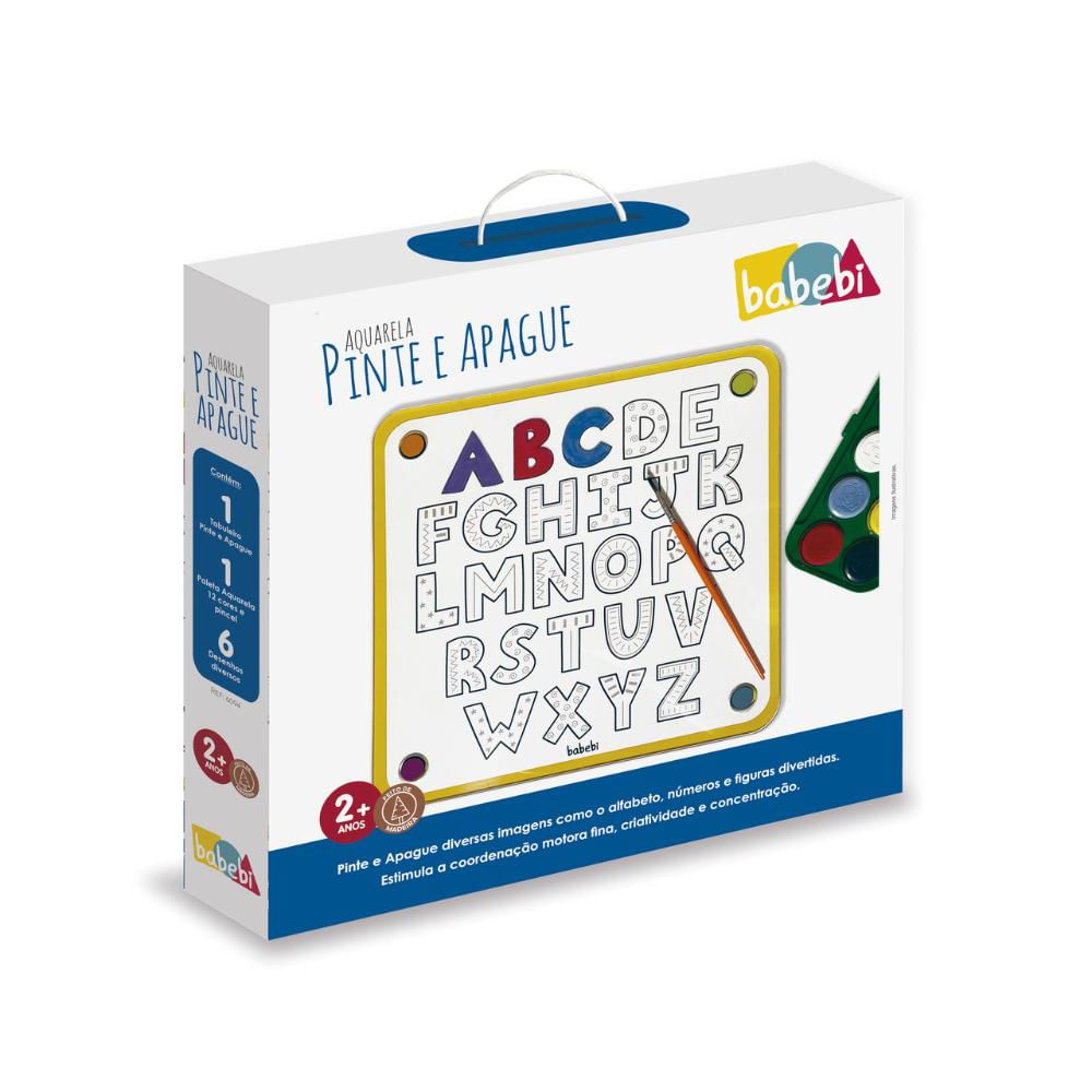 Brinquedo Educativo Pinte e Apague Aquarela Babebi - 6094