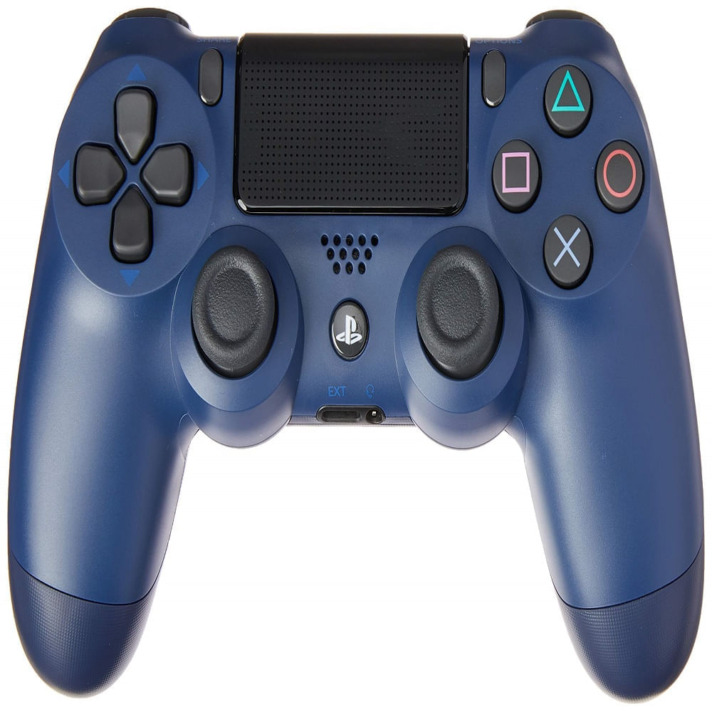 Controle Sony Dualshock Sem Fio Com Led Frontal Midnight Blue PS4 - Bivolt