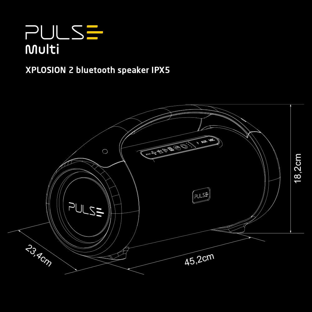 Caixa de Som Xplosion 2 550W Bluetooth Pulse - SP607 SP607