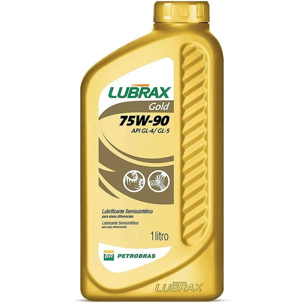 Óleo Lubrificante Petrobras Lubrax Gold 75W90 API GL4 / GL5 Semissintético de Alto Desempenho para Caixas de Mudança e Eixos 1L