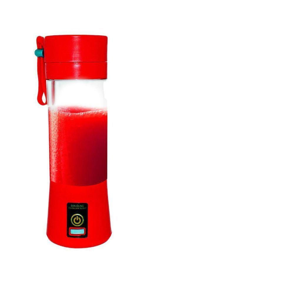 Mini Liquidificador Portatil Shake Juice Cup Batida Vermelho