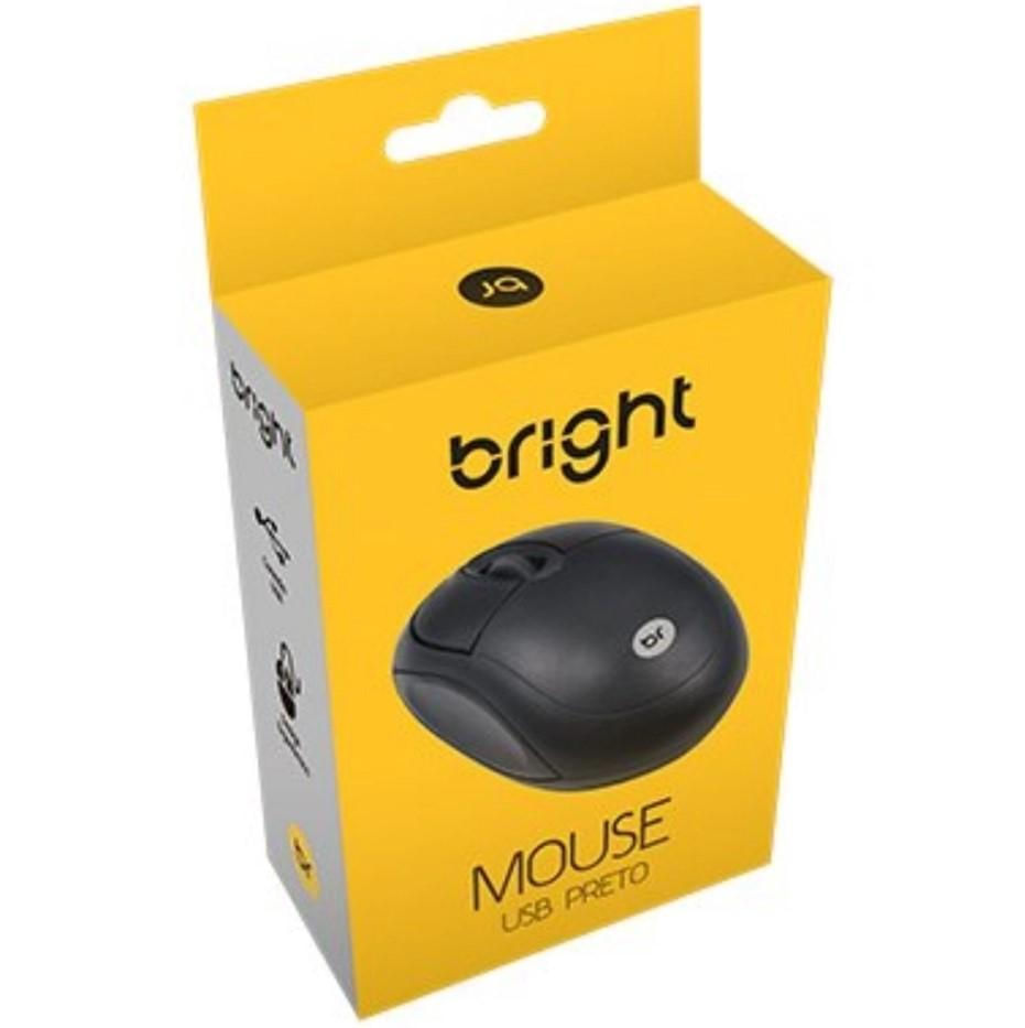 Mouse BRIGHT  Preto USB - 0106
