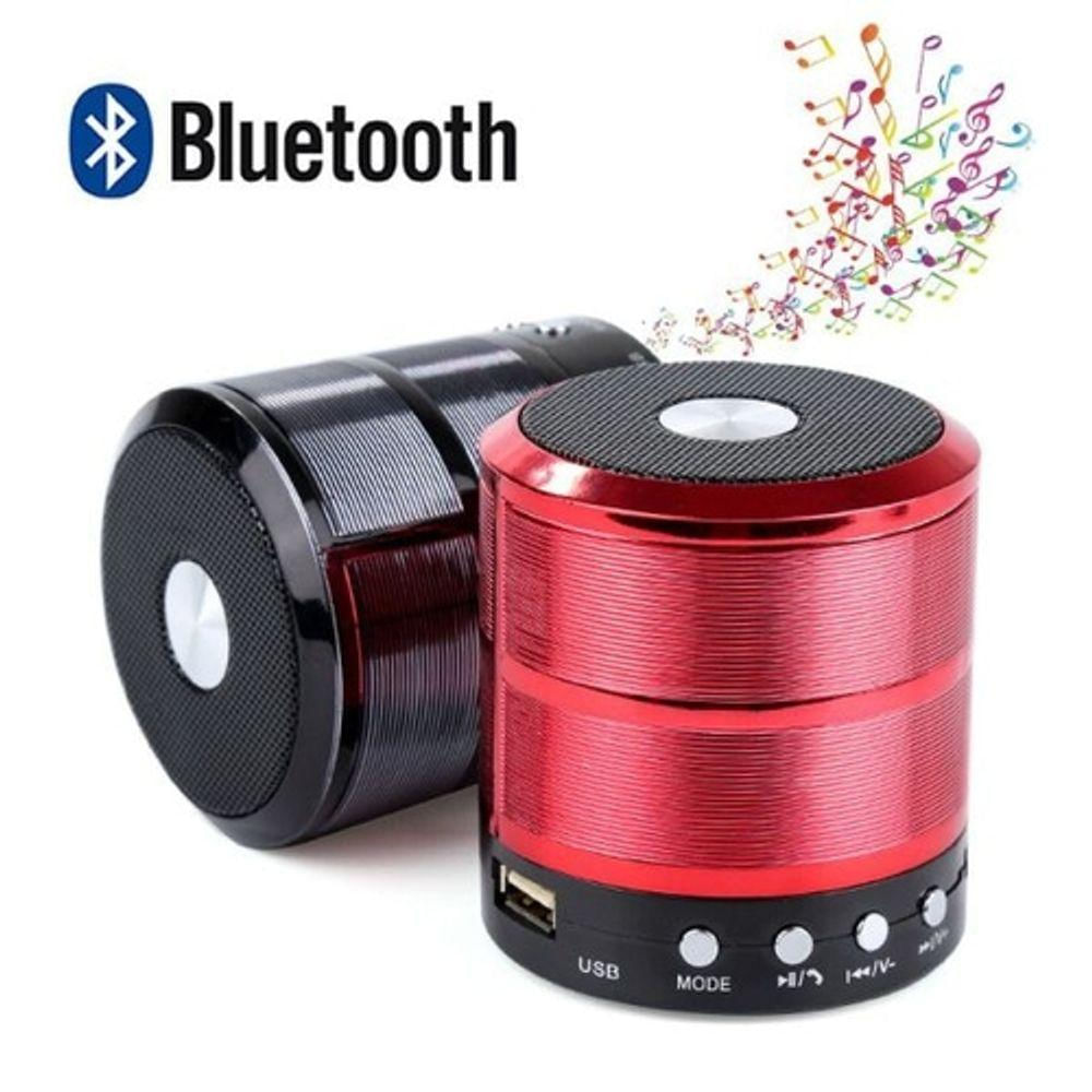 Caixa De Som Portátil Mini Bluetooth Mp3 Fm Sd Usb Bivolt Ws 887
