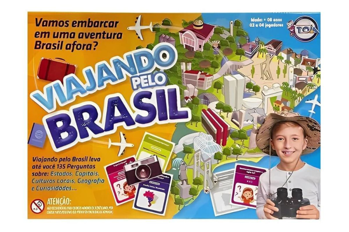 Jogo De Tabuleiro Viajando Pelo Brasil - Toia 12191