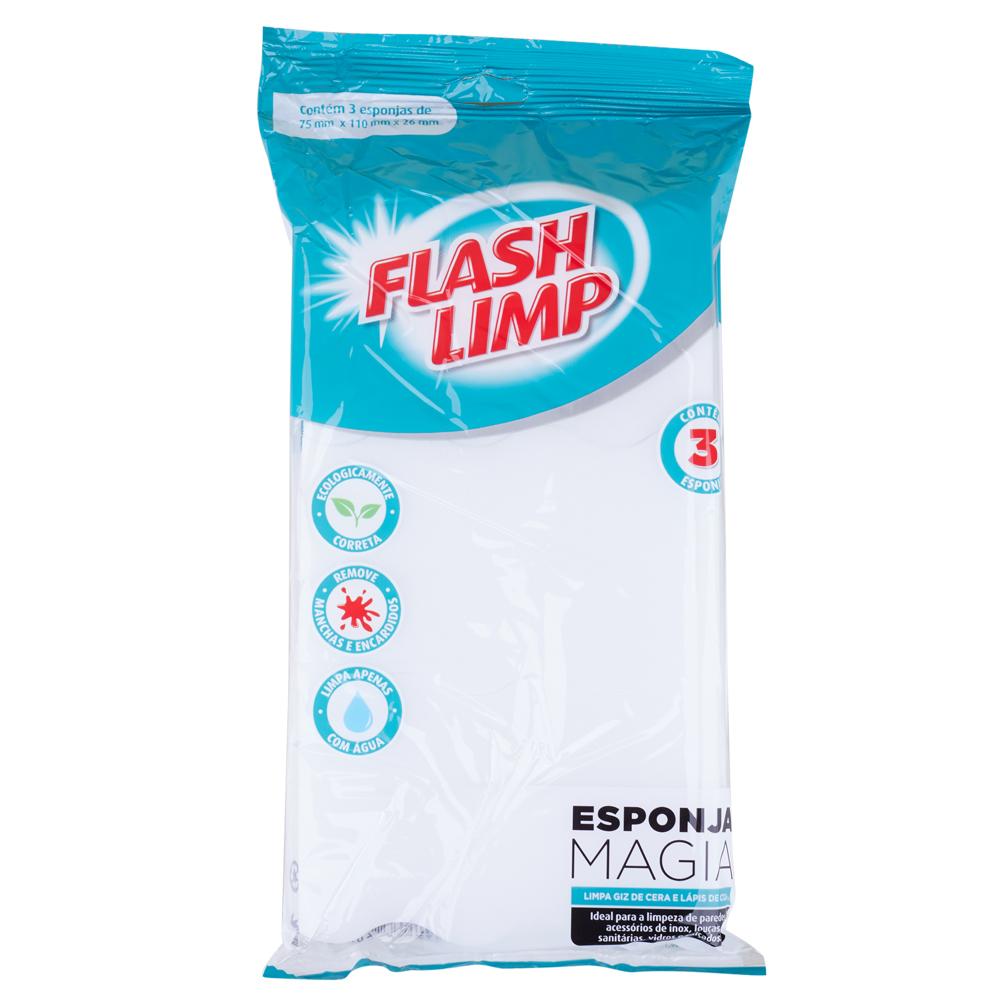 Kit Esponja Mágica 3 Peças Flash Limp 7757
