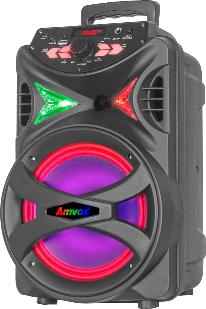Caixa Amplificada Amvox ACA 255 HIT 250W Bluetooth Bivolt PRETA / Bivolt