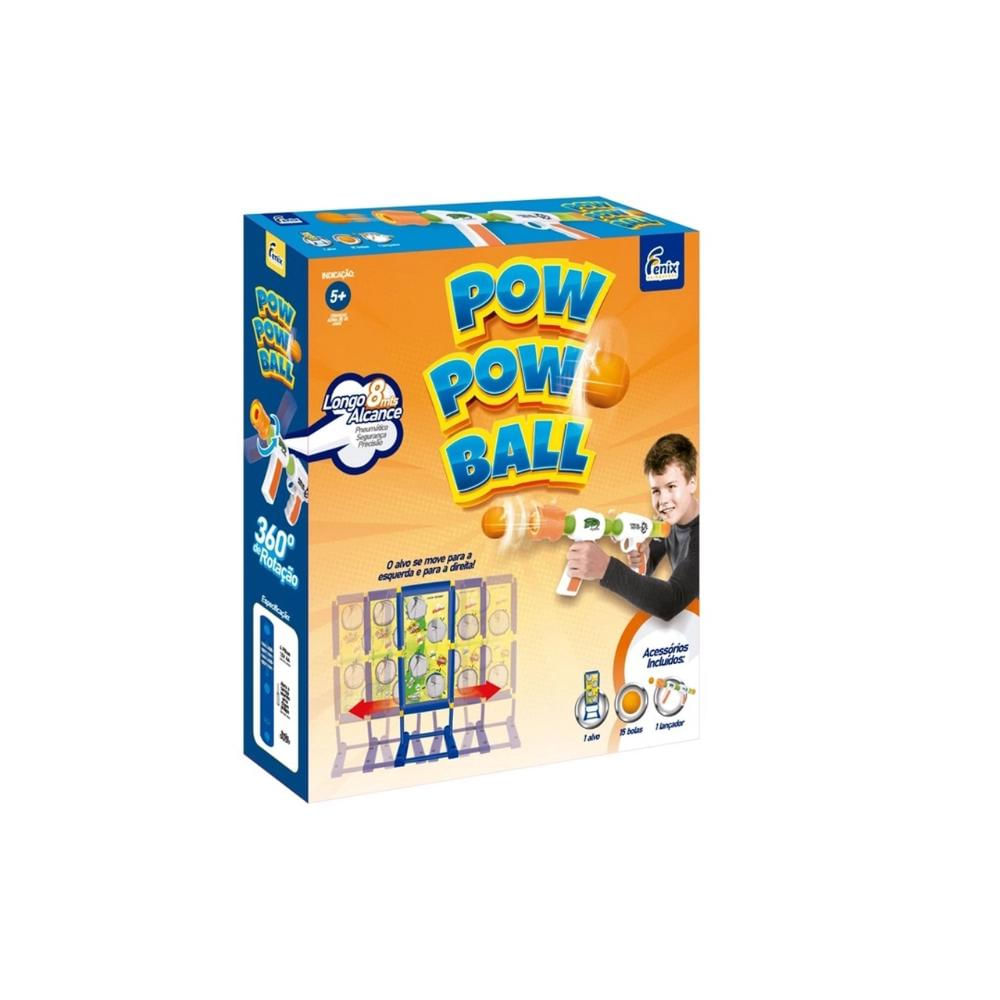Lançador Pow Ball Com 15 Bolinhas e Alvo Móvel - Fenix