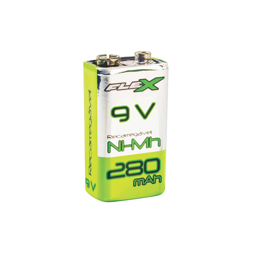 Bateria FLEX Recarregavel 9V 280 MAH (7908417102467)