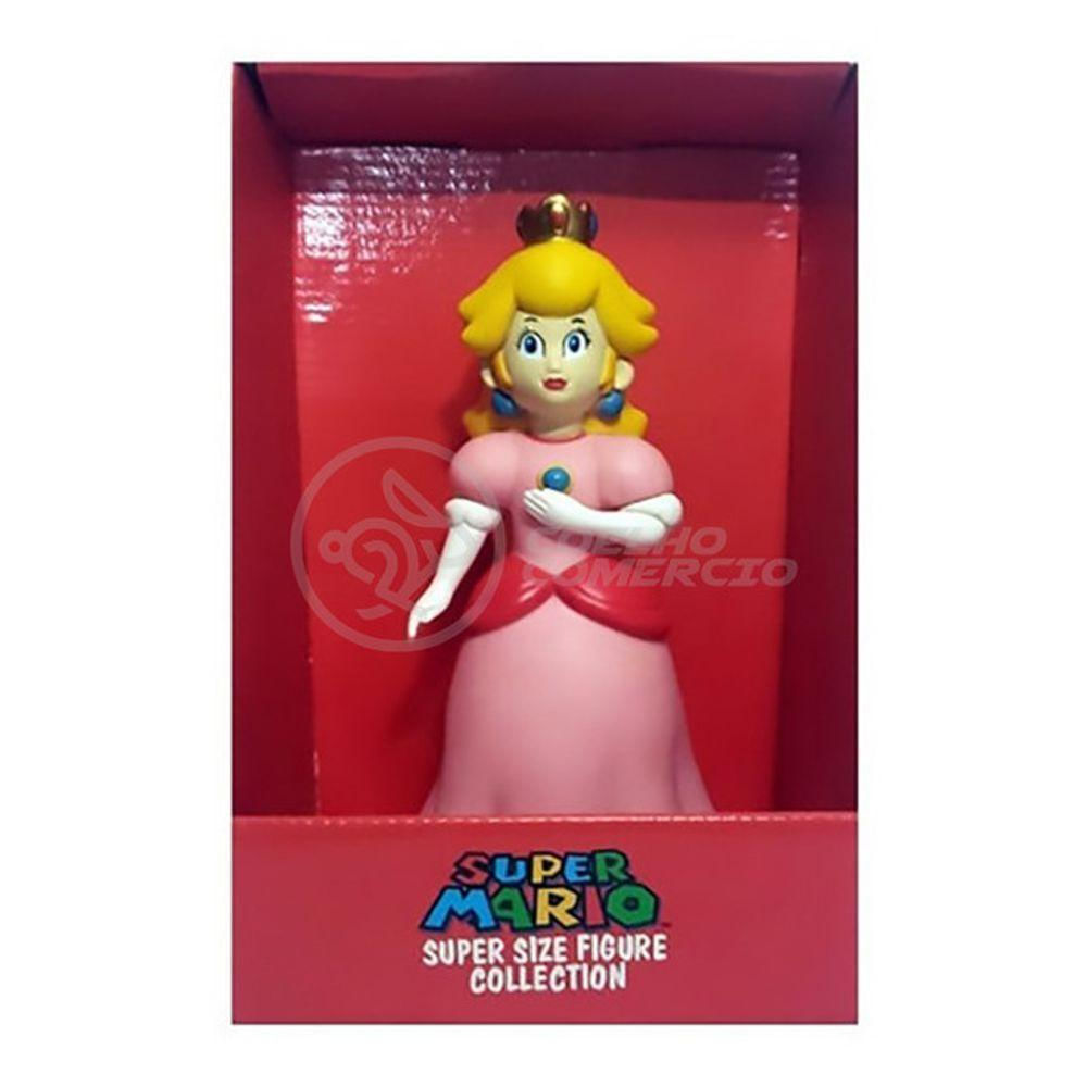 Boneco Princesa Peach Toadstool Super Size 23Cm - Mario