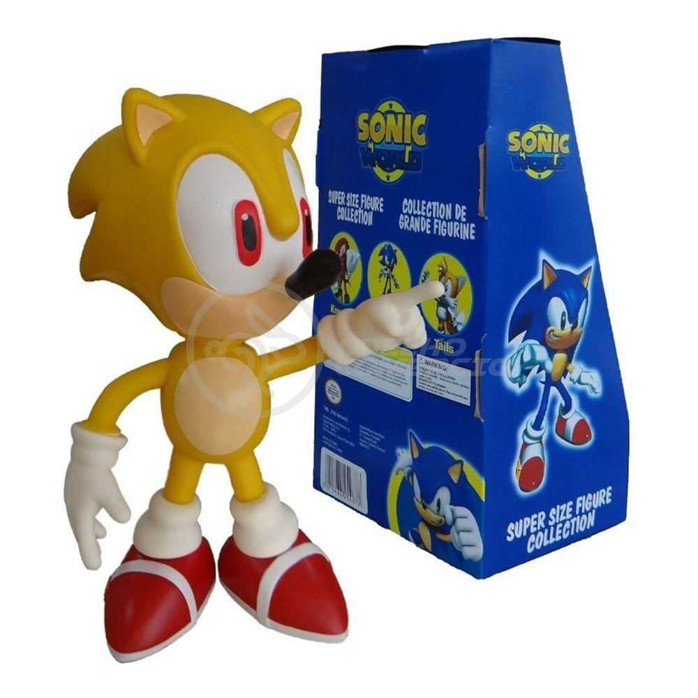 Boneco Action Figure Sonic Amarelo Super Size 23Cm Sonic