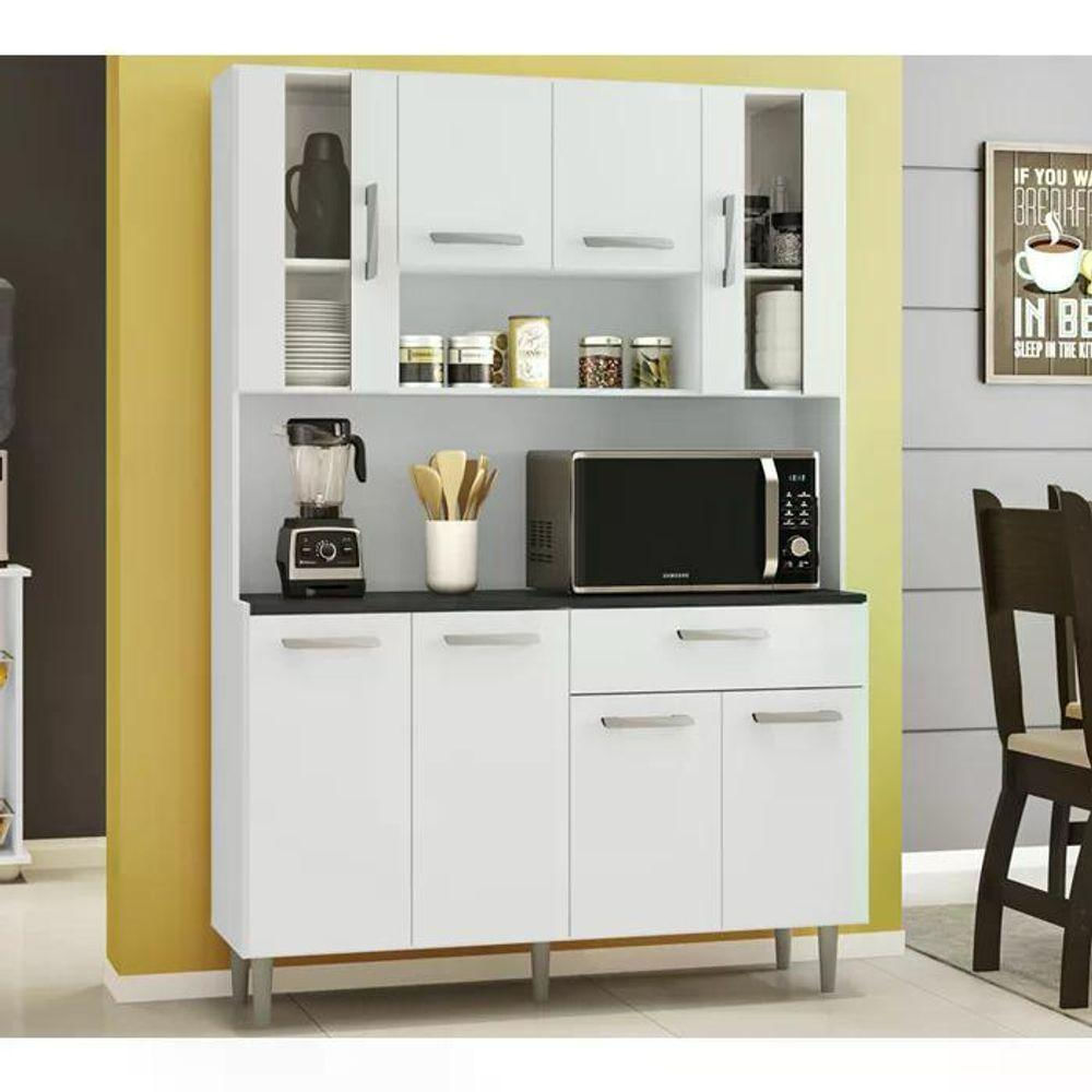 Cozinha Compacta 8 Portas Gabi 15003 Branco Pln Branco