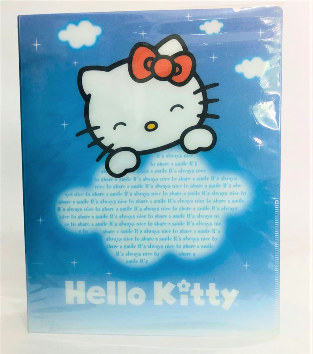 YES Fichário Hello Kitty Colegial Sky Azul One Way