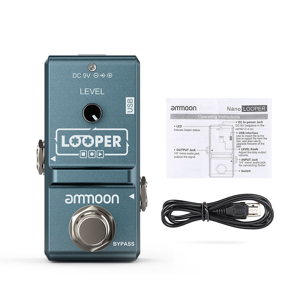 Mini Pedal Ammoon Nano AP-09 Looper Cinza - PD1128