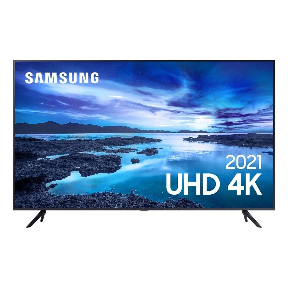 Smart TV 50? Crystal 4K Samsung 50AU7700 Tizen Wi-Fi Bluetooth HDR Alexa Built in 3 HDMI 1 USB