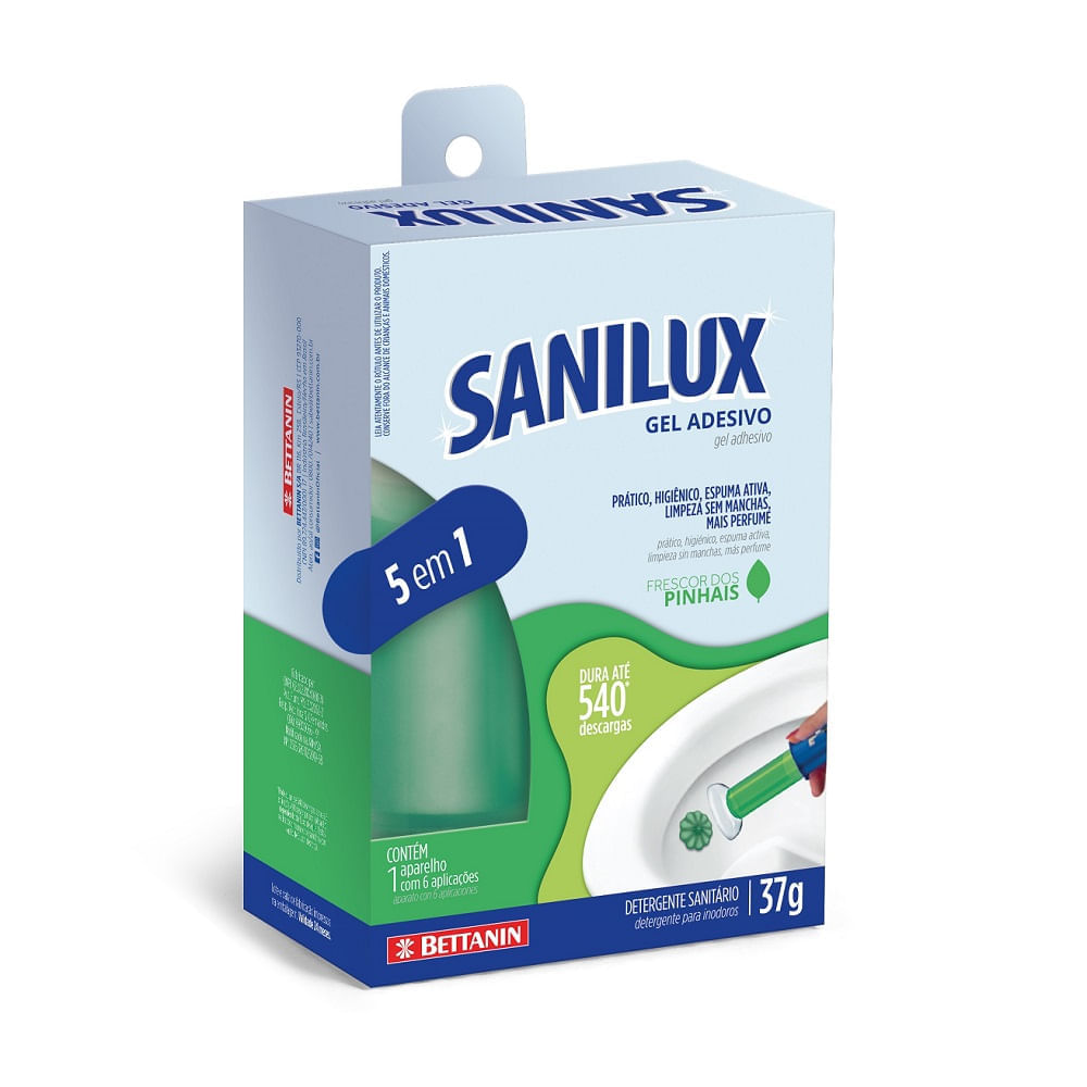 Desodorizador Sanitário em Gel Adesivo 5 em 1 Frescor dos Pinhais 37g Sanilux Bettanin