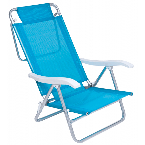 Cadeira de Praia Mor Sol de Verão Fashion em Alumínio - Cores Sortidas