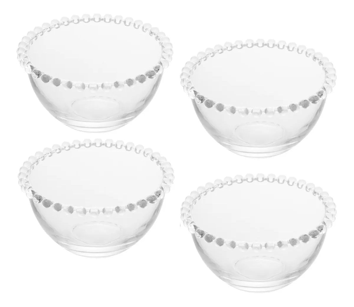 Conjunto de 4 bowls de cristal pearl