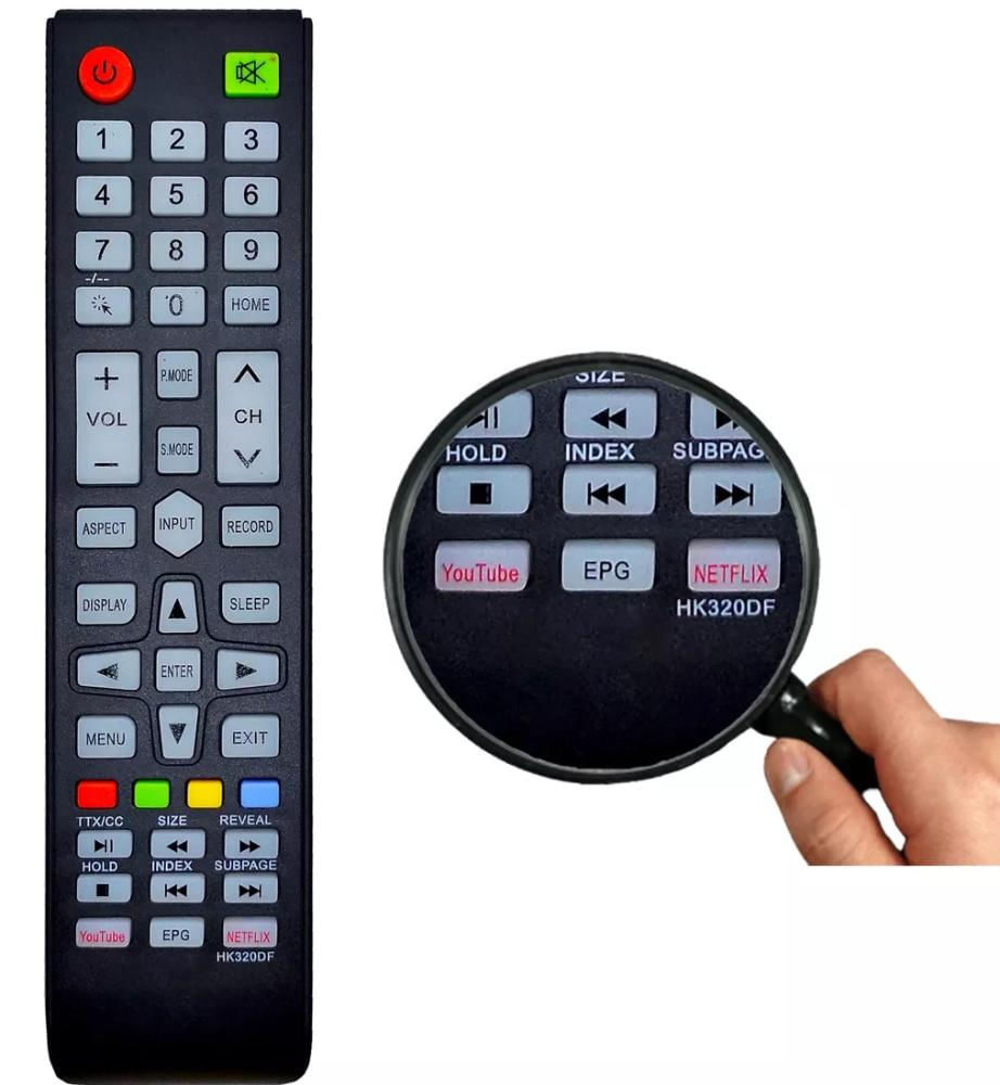 Controle Para Tv HQ Smart Android Hk320df Hqs32nkh Hqs43nkh