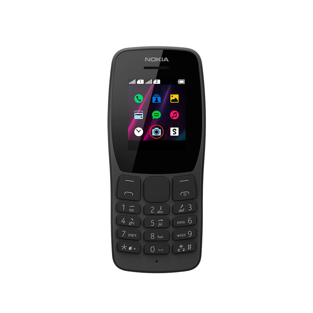 Celular Nokia 110 Dual Chip Tela 1.8" e Rádio FM - Preto