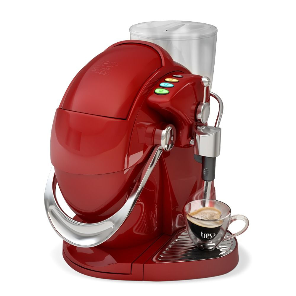 Máquina de Café Espresso Multibebidas Tres S06 Gesto Vermelha 110V 20038925 110V