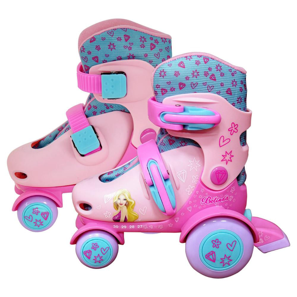 Patins Roller Infantil Ajustável Belinda 27-30 - Dm Toys 5874