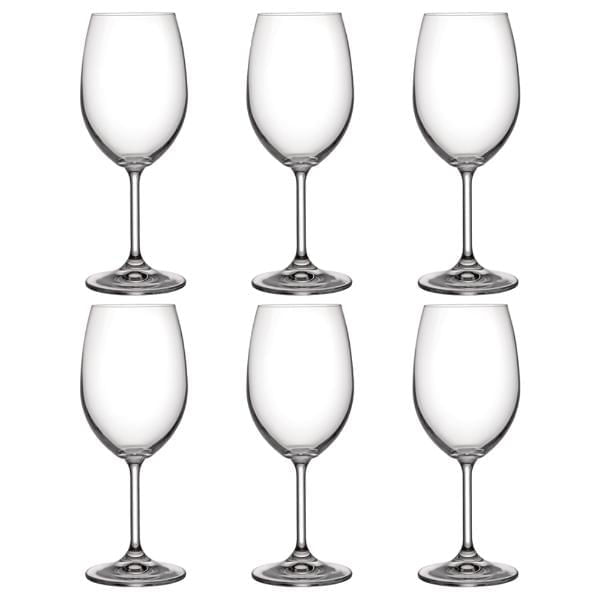 Jogo de taças vinho branco em cristal Bohemia Anna 350ml 6 peças