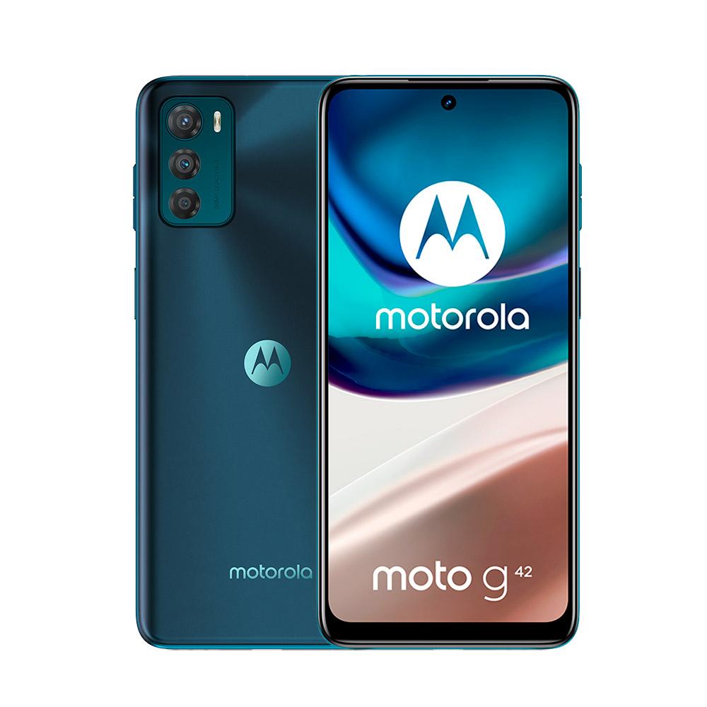 Smartphone Motorola Moto G42 128GB 4G Tela 6.4" Câmera Tripla 50MP+8MP+2MP Azul