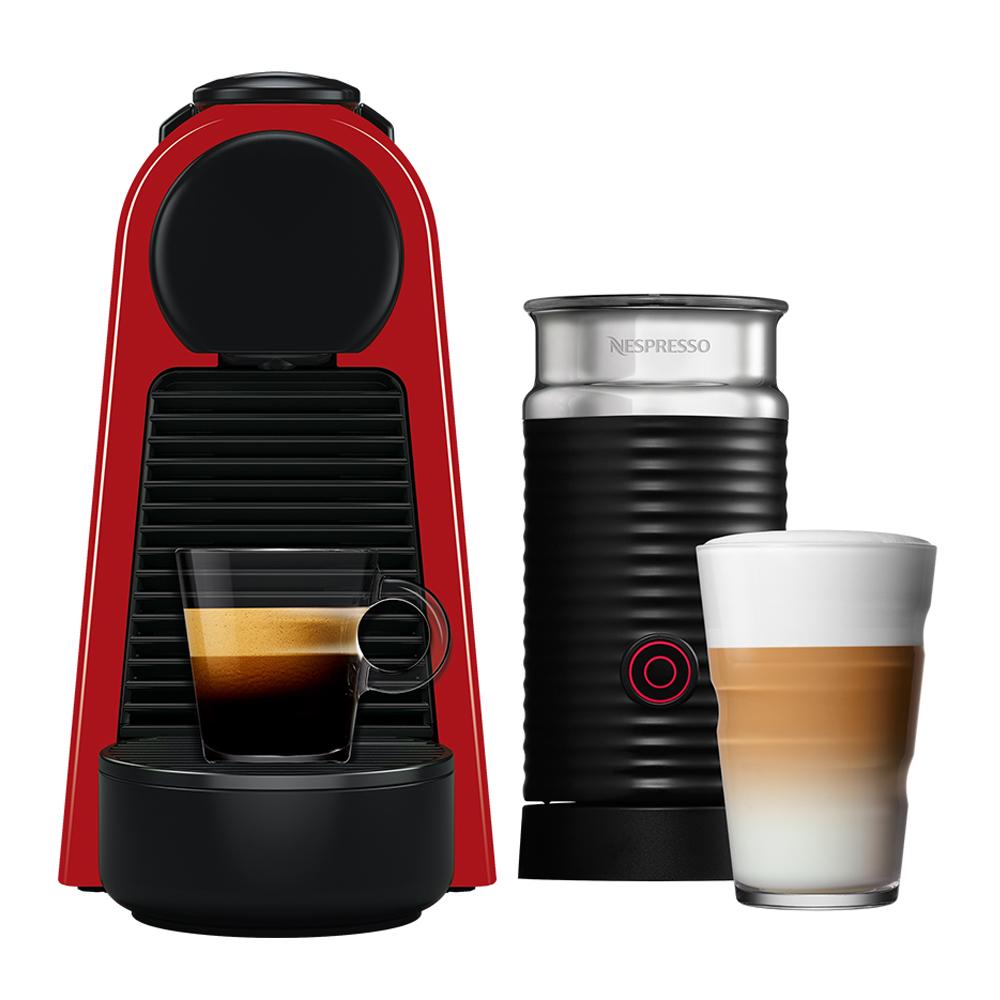 Cafeteira Expresso Nespresso Essenza Mini Vermelha 127V com Espumador de Leite Aeroccino 3