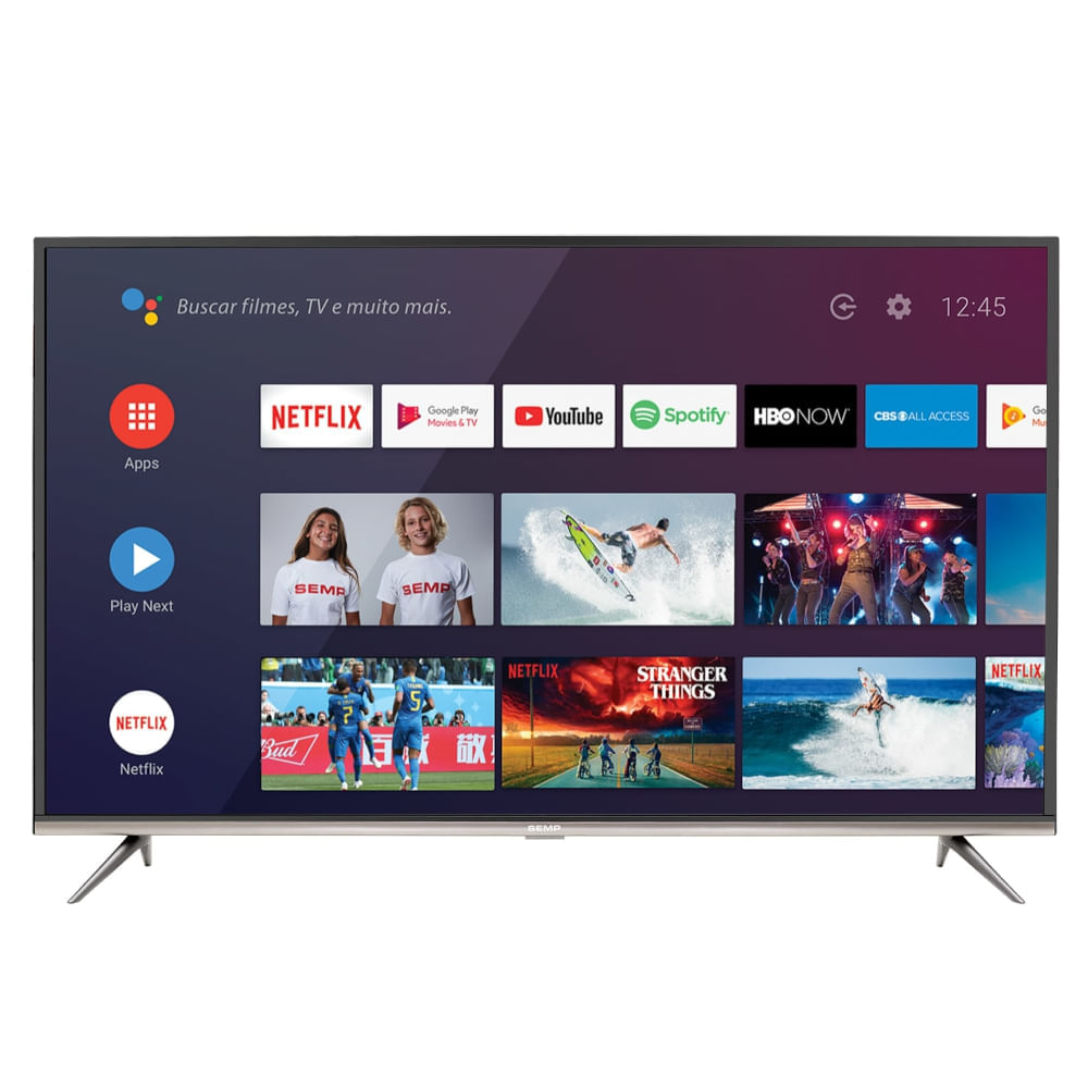 Smart TV Semp 50" 4K LED UHD com Bluetooth e Android SK8300
