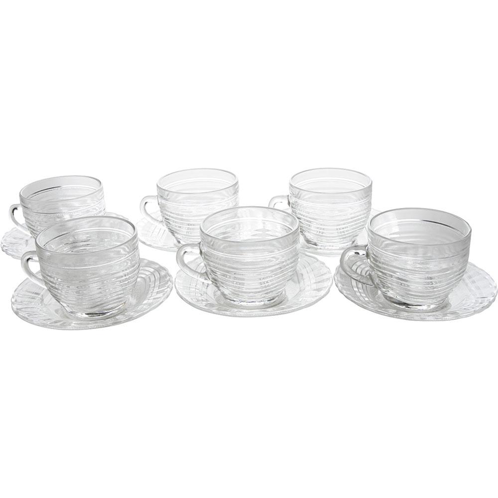 Conjunto 6 Xícaras de Chá de Vidro 200ml Crystal Wheaton