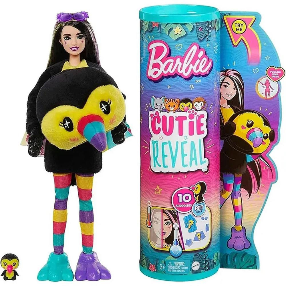 Boneca Barbie Reveal Tucano Na Selva Com 10 Surpresas - Mattel HKP97