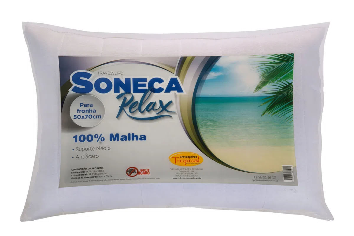 Travesseiro Malha 50x70cm Tropical Soneca