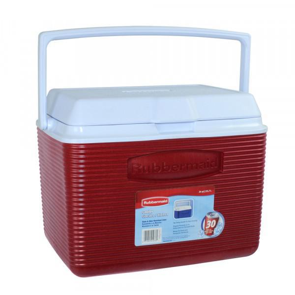 Caixa Térmica 22,7L Vermelha - Cooler Rubbermaid