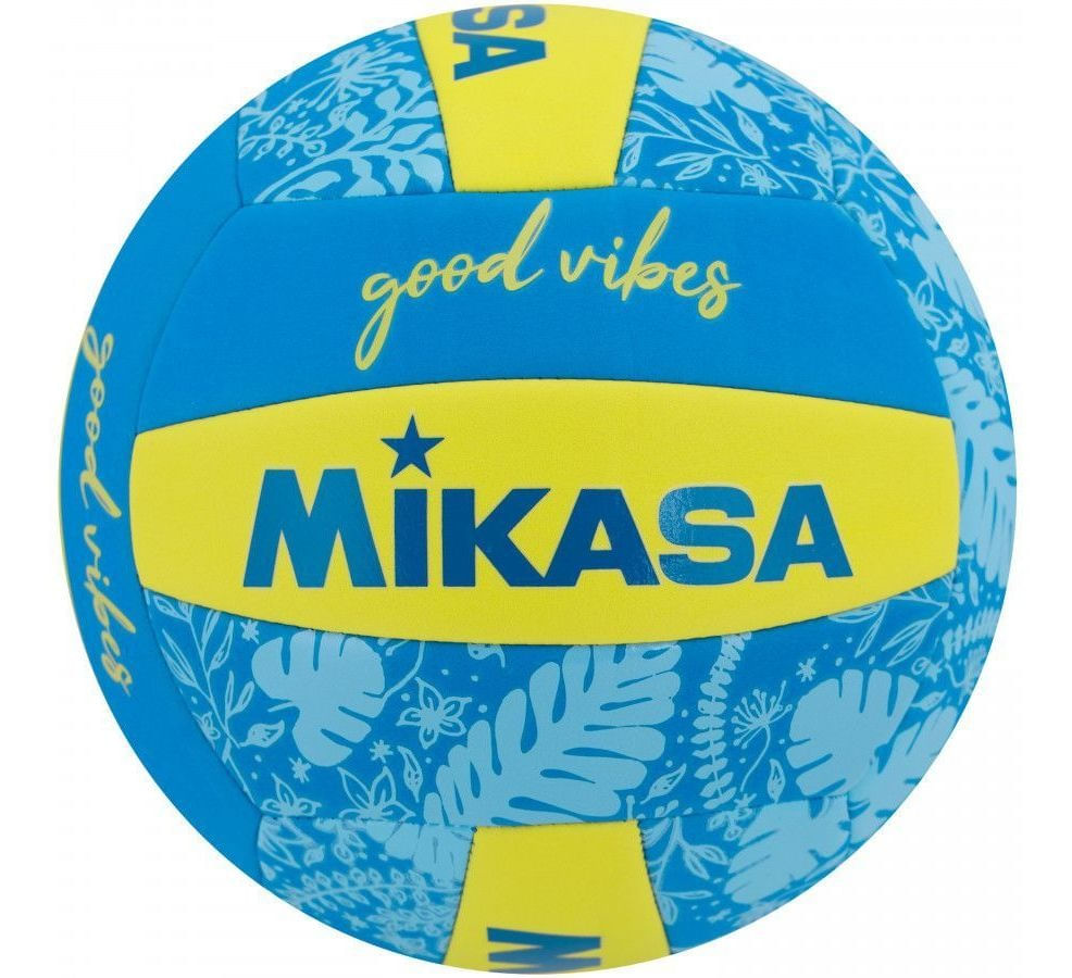Bola Volei Good Vibes Mikasa Volleyball Praia Amarela E Azul