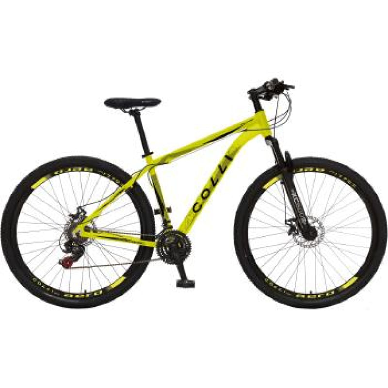 Bicicleta Colli Aluminio ARO 29 Freio a Disco Shimano 21 Marchas - 531.13 Amarelo Neon