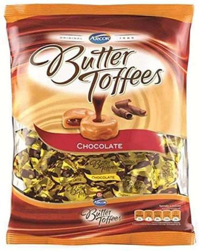 Arcor Bala Butter Toffees Chocolate 100 gramas