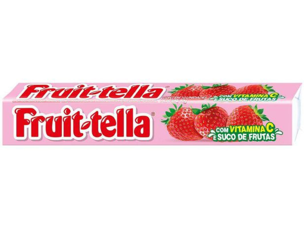 Bala Fruitella Morango Mastigável  com Vitamina C 40 gramas
