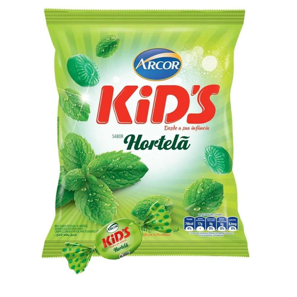 Arcor Bala Kids Hortelã 150 gramas