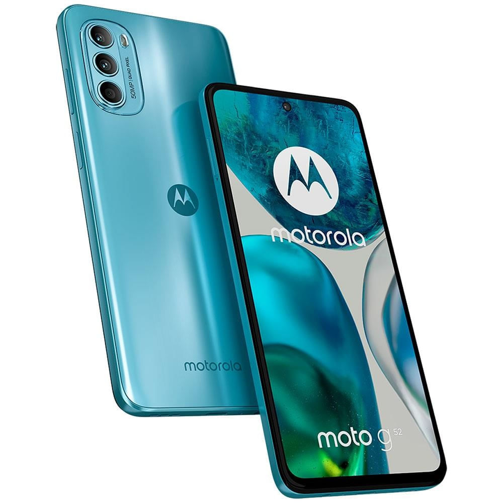 Smartphone Motorola Moto G52 128GB 4GB RAM 6.6 Câm.Tripla 50MP 8MP 2MP Selfie 16MP - Azul 128GB / Azul
