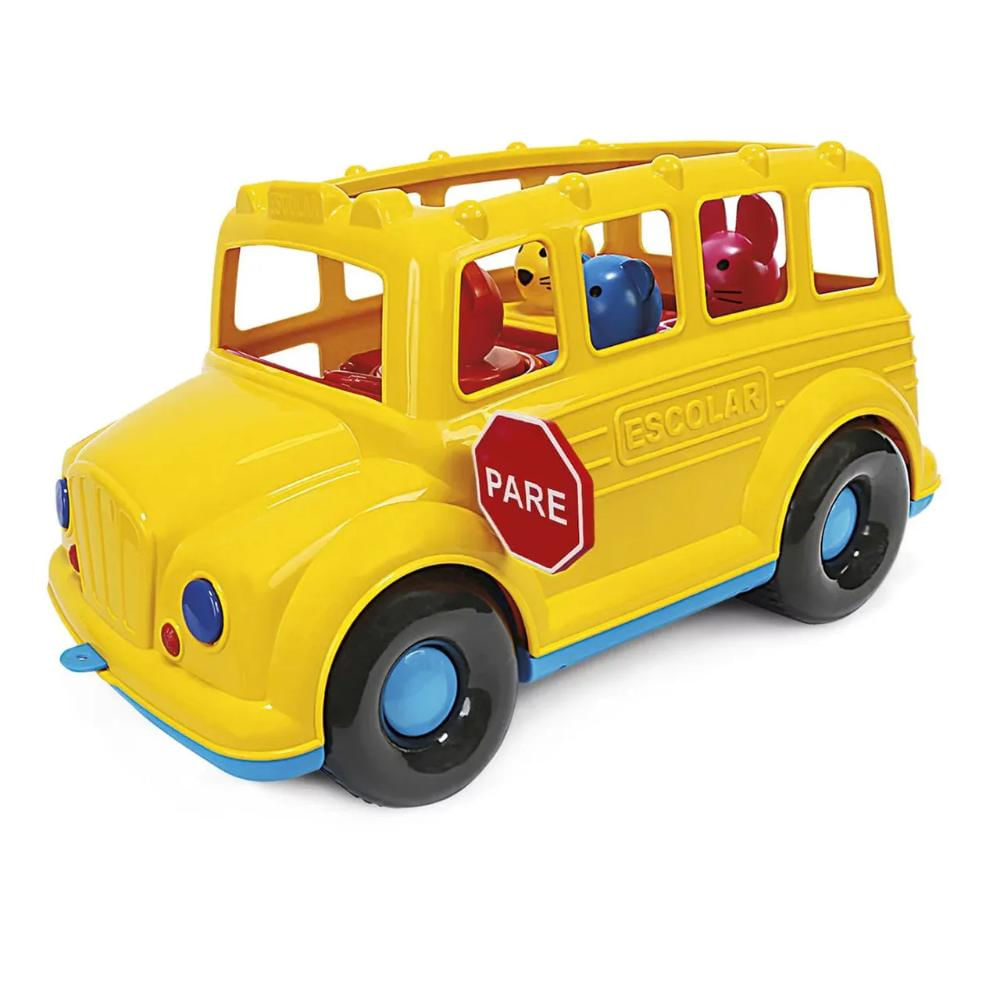 Brinquedo Ônibus Didático Divertido Com Som - Poliplac 6174