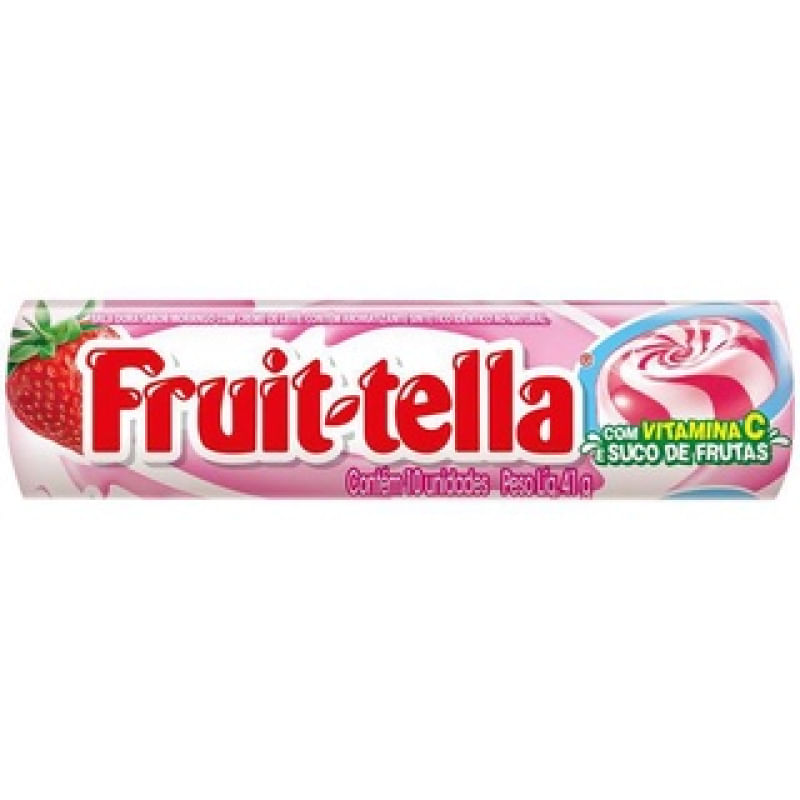 03x UnidadesBala Fruitella Morango Com Vitamica C e Suco de Frutas 41 gramas