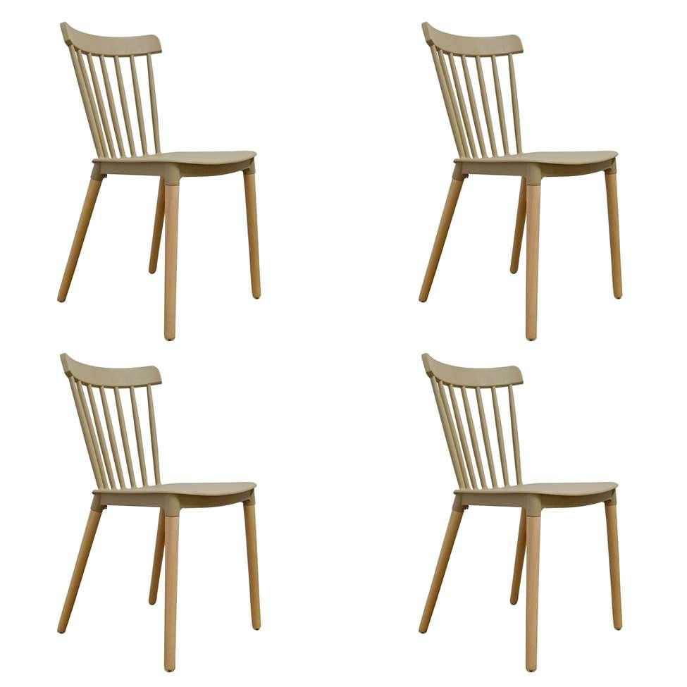 Conjunto com 4 Cadeiras Windsor Fendi