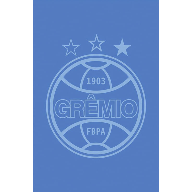 Toalha Social Buettner Jacquard Veludo Futebol Grémio 33cmx50cm Azul Celeste